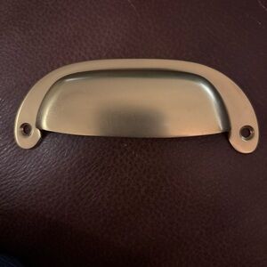 Brass Cup Pull Cabinet Handle - Neutral Finish